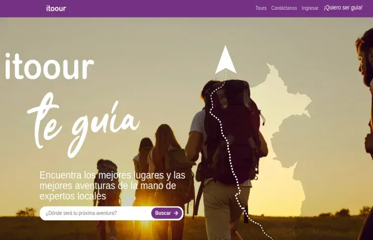 Screenshot of the product built for Itoour