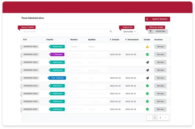 Screenshot of the product built for Municipalidad Provincial de Arequipa